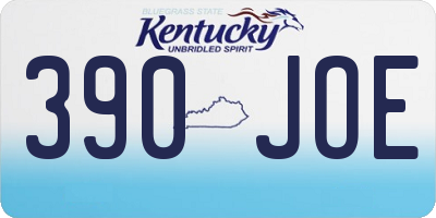 KY license plate 390JOE
