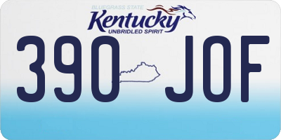KY license plate 390JOF