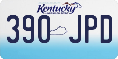 KY license plate 390JPD