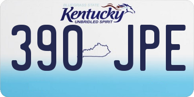KY license plate 390JPE