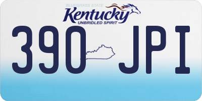 KY license plate 390JPI