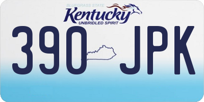 KY license plate 390JPK
