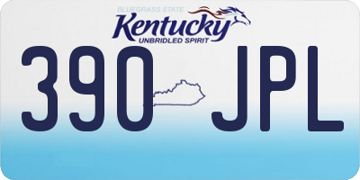 KY license plate 390JPL
