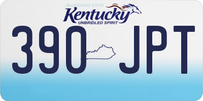 KY license plate 390JPT