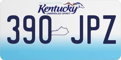 KY license plate 390JPZ