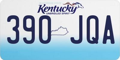 KY license plate 390JQA