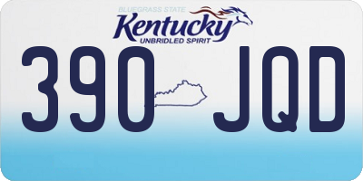 KY license plate 390JQD