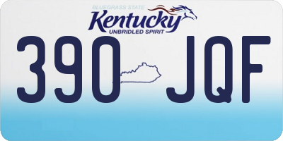 KY license plate 390JQF