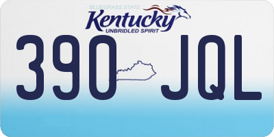 KY license plate 390JQL