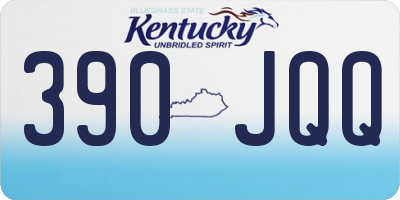 KY license plate 390JQQ
