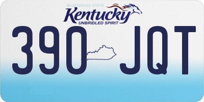 KY license plate 390JQT