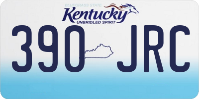 KY license plate 390JRC