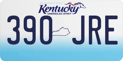 KY license plate 390JRE