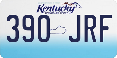 KY license plate 390JRF