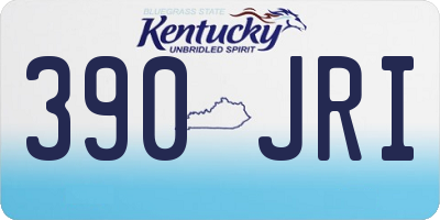 KY license plate 390JRI
