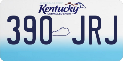 KY license plate 390JRJ