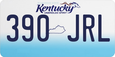 KY license plate 390JRL