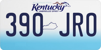 KY license plate 390JRO