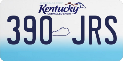 KY license plate 390JRS