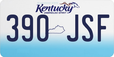 KY license plate 390JSF