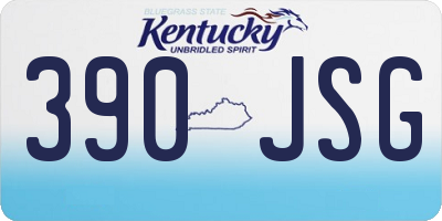 KY license plate 390JSG
