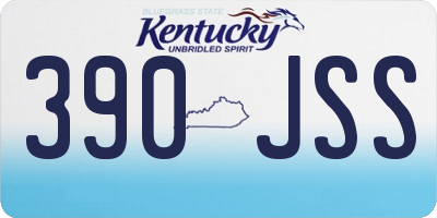 KY license plate 390JSS