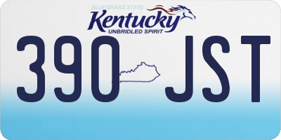 KY license plate 390JST