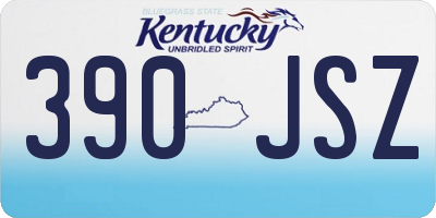 KY license plate 390JSZ