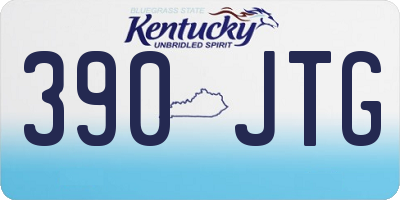 KY license plate 390JTG