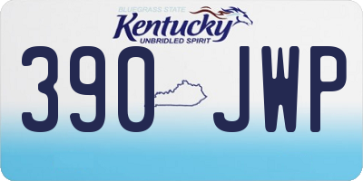 KY license plate 390JWP