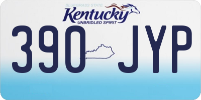 KY license plate 390JYP