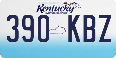 KY license plate 390KBZ