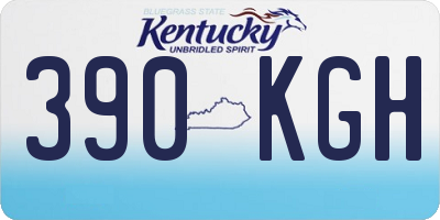 KY license plate 390KGH