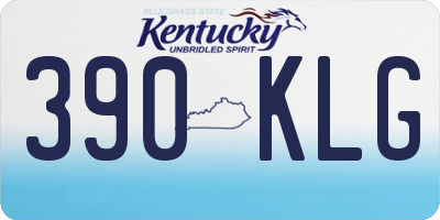 KY license plate 390KLG