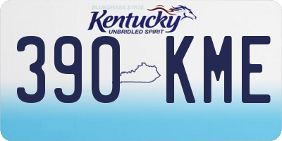 KY license plate 390KME