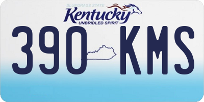 KY license plate 390KMS