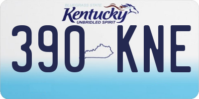 KY license plate 390KNE