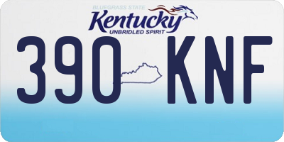 KY license plate 390KNF