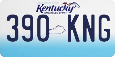 KY license plate 390KNG