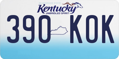 KY license plate 390KOK