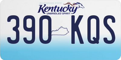 KY license plate 390KQS