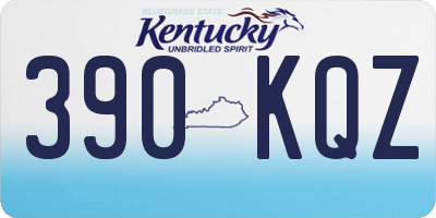KY license plate 390KQZ
