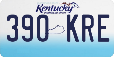 KY license plate 390KRE