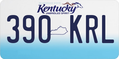KY license plate 390KRL