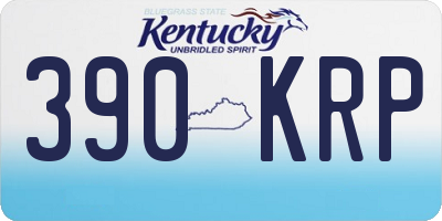KY license plate 390KRP