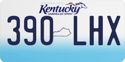 KY license plate 390LHX