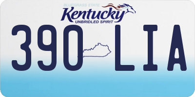 KY license plate 390LIA