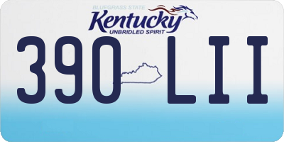 KY license plate 390LII
