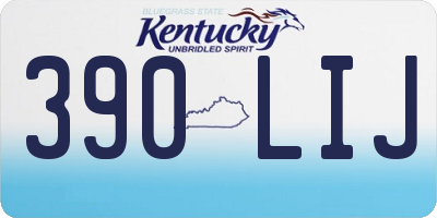 KY license plate 390LIJ