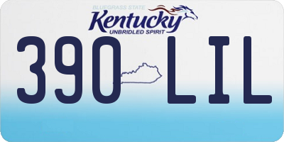 KY license plate 390LIL